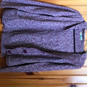 Hooded button up sweater